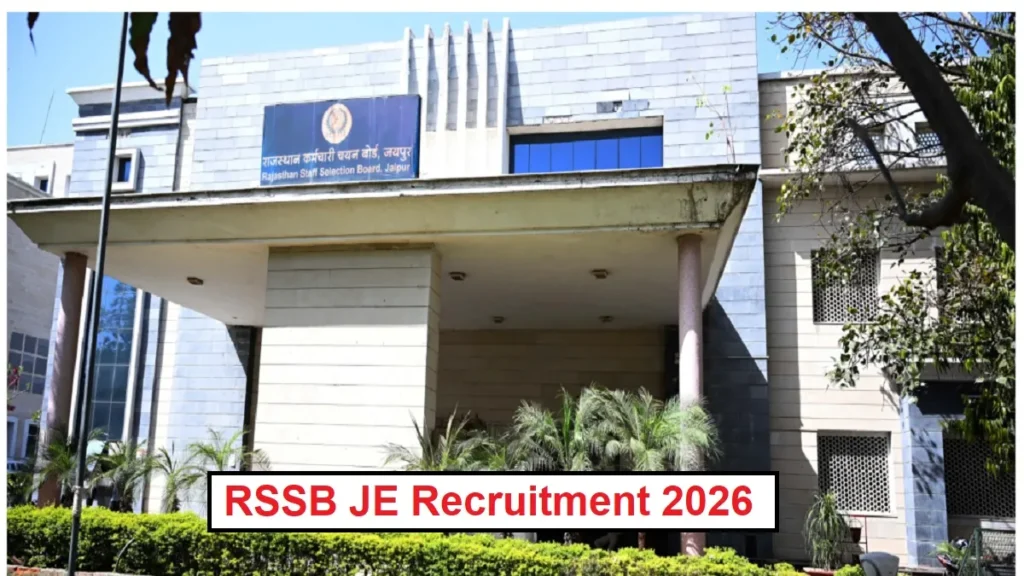 Rajasthan JE Recruitment 2026