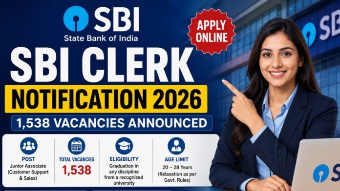 SBI Clerk Notification 2026
